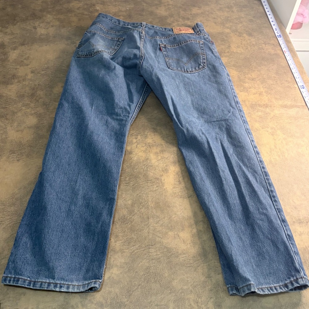 Levi's 505 Regular Fit Jeans Mens 36x30 Blue Medium Wash Straight Leg Denim
